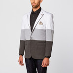 Layer Casual Blazer // White + Grey + Black (L)