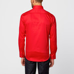 Classic Slim-Fit Dress Shirt // Red (L)