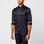 Classic Slim-Fit Dress Shirt // Navy (S)