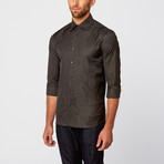 Jacquard Dress Shirt // Black (M)