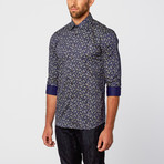 Stone Paisley Dress Shirt // Navy (XS)