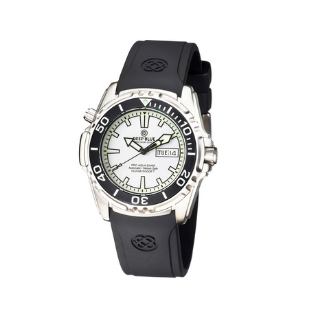 Deep Blue Pro Aqua Professional Diver Automatic // PAQSTRPWHT