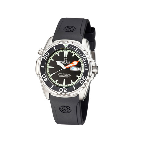 Deep Blue Pro Aqua Professional Diver Automatic // PAQSTRPBLK