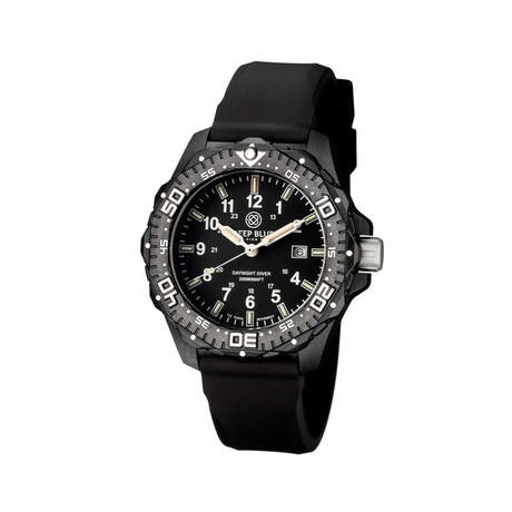 Deep Blue DayNight Diver Quartz // DNPOLYTRITWHITE