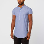 Caviar Clothing // Kensington Extendo Shirt // Blue Pinstripe (L)