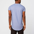 Caviar Clothing // Kensington Extendo Shirt // Blue Pinstripe (2XL)