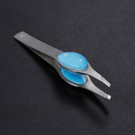 Trend Tweeze // Solid Tweezer + Leather Case (Blue)