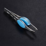 Trendy Tweezer + Leather Case (Blue)