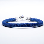 Stingray Bracelet // Royal Blue + Silver (Large)