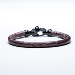 Alligator Bracelet // Dark Brown + Black (Large)