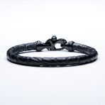 Alligator Bracelet // Black + Black (Large)