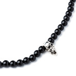 Onyx Hades Necklace // Silver