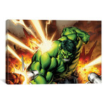 Hulk Classic Artwork // Charging Into A Rocket Assault (26"W x 18"H x 0.75"D)