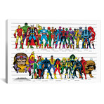 Marvel Superheroes Height Comic Style Poster (26"W x 18"H x 0.75"D)