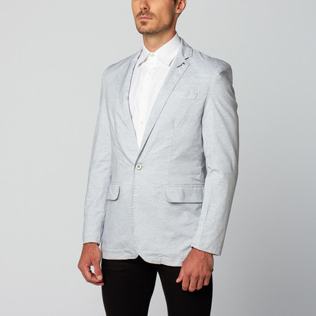 Cotton Blend Blazer // Lightest Blue (S)