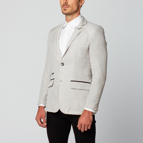 Cotton Blend Blazer // Grey Chambray (S)