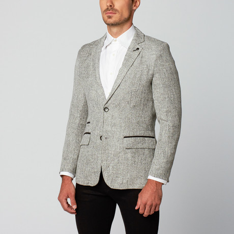 I.K.U. // Cotton Blend Blazer // Black Chambray (M)