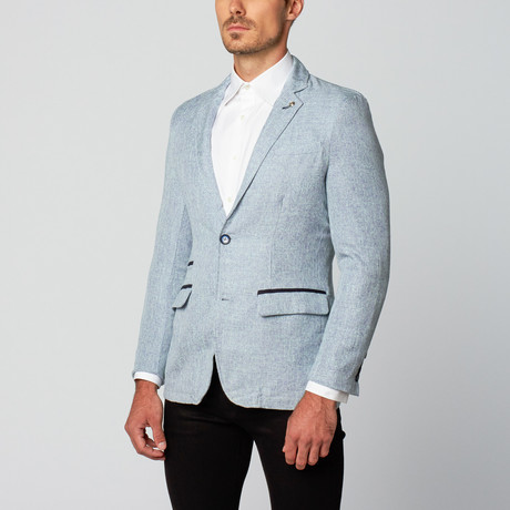 Cotton Blend Blazer // Blue Chambray (M)