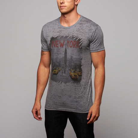 NYC Cabbies Burnout Tee // Grey (S)