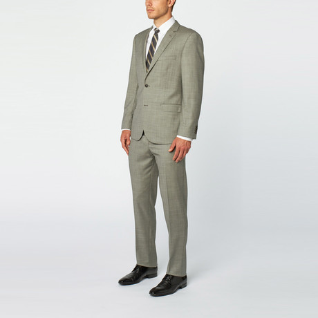 Slim-Fit Suit // Light Grey Sharkskin (US: 36S)