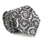 Achilles Silk Tie // Black + Grey