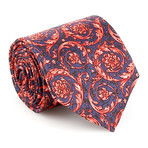Achilles Silk Tie // Red + Navy