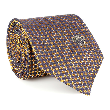 Daemon Silk Tie // Yellow + Navy