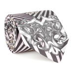 Tantalus Silk Tie // Black + White