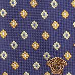 Nikolai Floral Tie // Blue + Gold