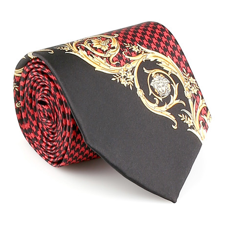 Hercules Houndstooth Tie // Red