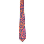 Medusa Silk Tie // Red + Navy