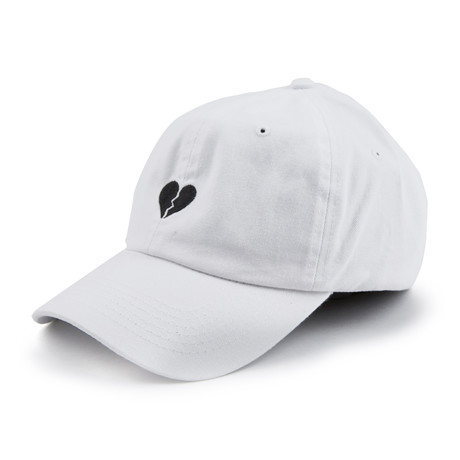 Broken Heart Dad Cap // White