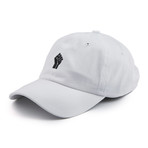 Black Fist Dad Cap // White