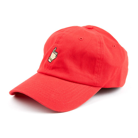 Pinky Ring Dad Cap // Red