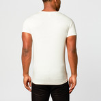 Basic Solid Short-Sleeve Shirt // Ivory // Pack of 2 (S)