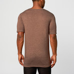 Basic Solid Short-Sleeve Shirt // Brown // Pack of 2 (XS)