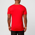 Skull & Bear // Short-Sleeve V-Neck // Red // Pack of 2 (XS)