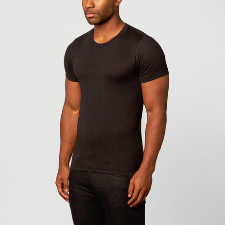 Five Four // Solid Short-Sleeve Shirt // Black // Pack of 2 (XS)