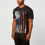 Civil // Liberty Flag Short-Sleeve Shirt // Black (XS)