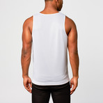 Civil // American Flag Jersey Tank Top // Black + White (XS)