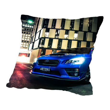 Blue Car // Pillow (16"L x 16"W)