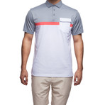 Devereux // Reed Polo // Steel + Calypso Coral + White (L)