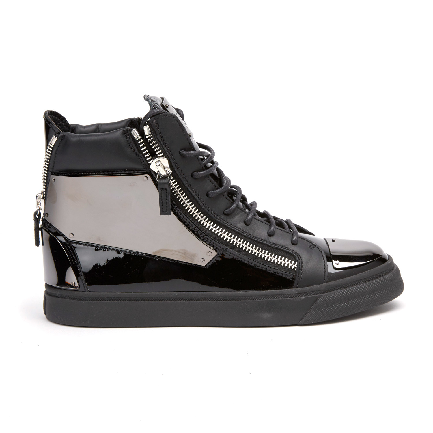 Martino Patent Zip-Up Sneaker // Black (Euro: 39) - Giuseppe Zanotti ...