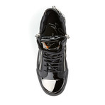 Martino Patent Zip-Up Sneaker // Black (Euro: 39)