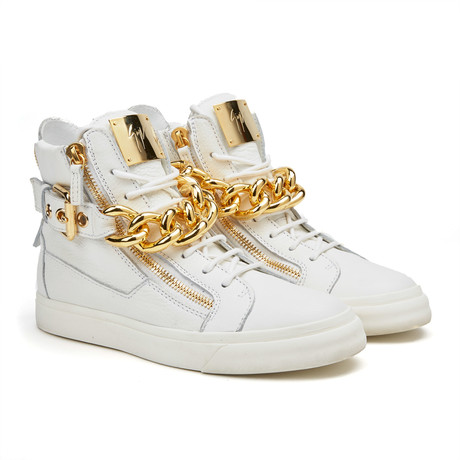 Luca Gold Chain Sneaker // White (Euro: 39)