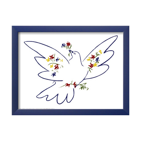 Picasso // Dove Of Peace // Ocean Frame (17.25"W x 13.25"H x 0.87"D)