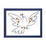 Picasso // Dove Of Peace // Ocean Frame (17.25"W x 13.25"H x 0.87"D)