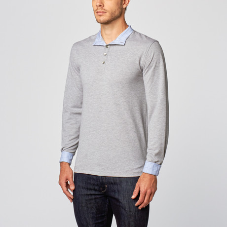 Mock Collar Sport Fit Pullover // Heather Grey (XS)