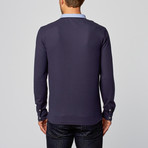 Mock Collar Sport Fit Pullover // Navy (XS)