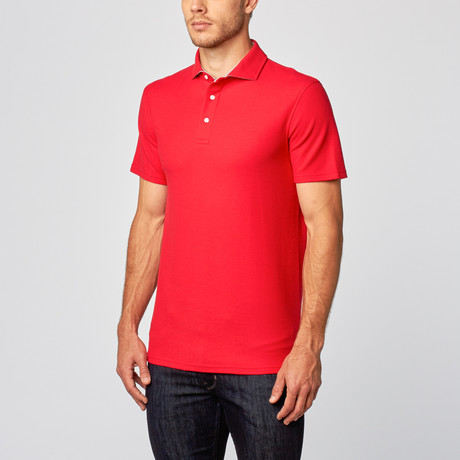 Solomeo Slim Fit Polo // Ruby Red (XS)